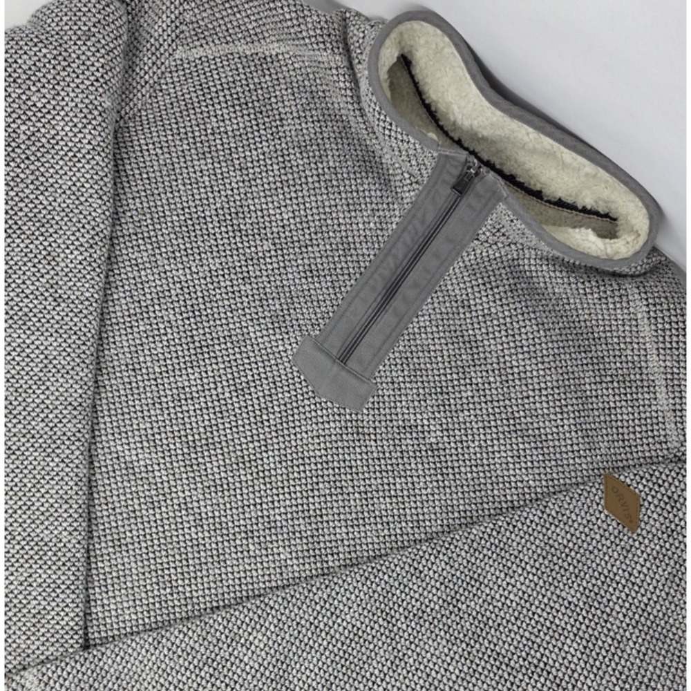 Orvis Classic Collection Men's Size XL/EG Sherpa Lined 1/4 Zip‎ Pullover Sweater